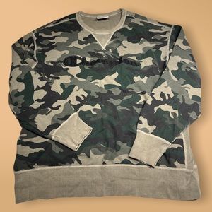 Mens Camouflage Champion crew neck 2XL